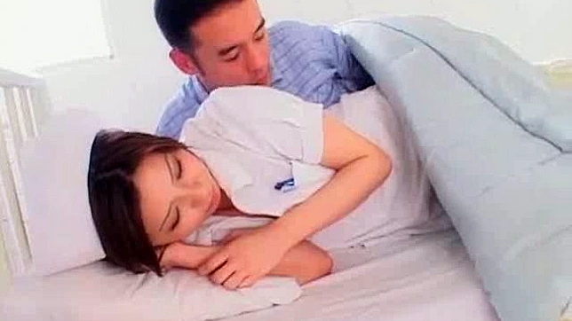 Cute Japanese nurse arouses wild needs with lusty blowjob