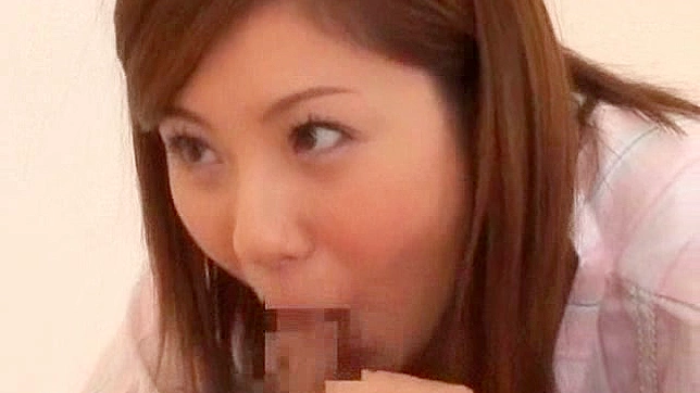 Adorable and nude japanese  is swallowing big boner