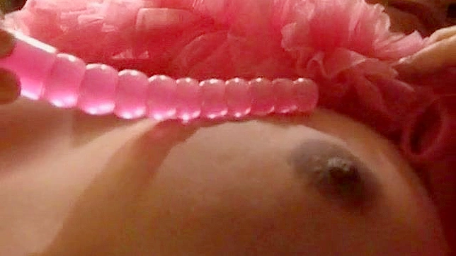 Pink dildo enters horny wet pussy