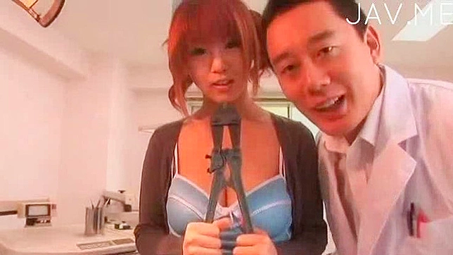 Jolly japanese pornstar with red hair is satisfying big cock