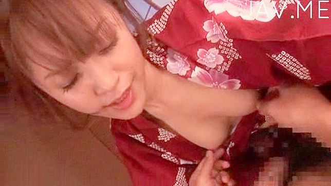 Stunning japanese pornstar in kimono is having 69 pose