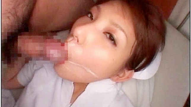 Admirable and petite japanese nurse is sucking boner