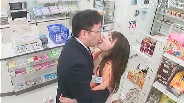 Whimsical japanese cutie gets her pussy masturbated in the shop