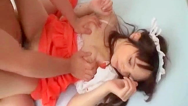 Amateur and pretty japanese teen is giving real blowjob