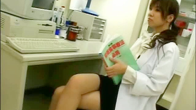 Asian teen nurse stuffed with a big cock in the hospital