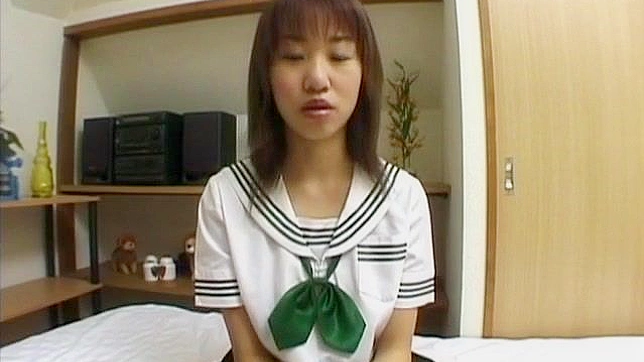 Mayu Yagihara exposes hot tits before stroking and sucking dick Video 4