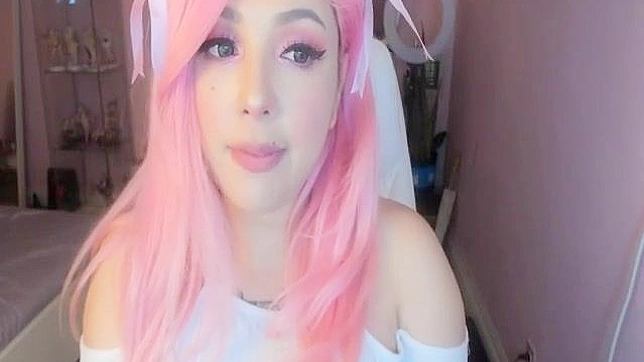 Cosplay Lady In Pink Hair Engaged To A Wondrous Performance Live