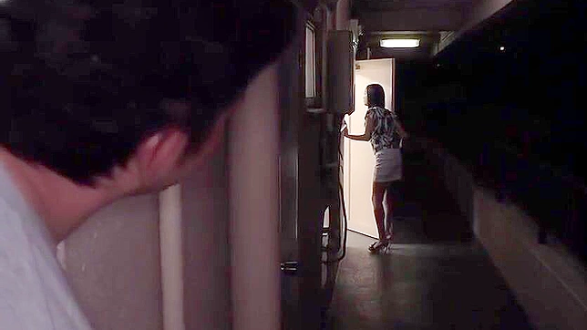 Cheating Japanese wife is all alone with her neighbour and they bang things out