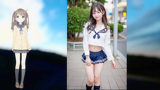 Beautiful girl in a sailor suit wants sex AI porn