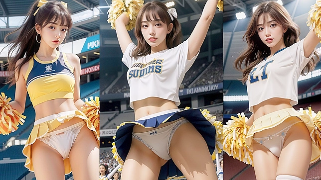 The Panties of a Young Lady - Japanese cheerleaders show what's up their skirts
