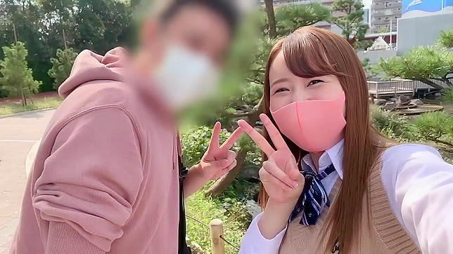 Gorgeous Japanese chubby girl cums hard on classmate's dick