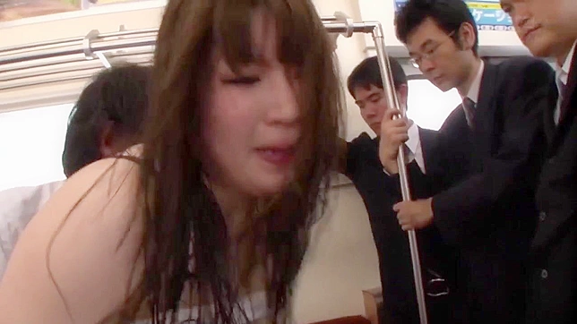 巨乳日本人受付嬢がバスで公開陵辱される