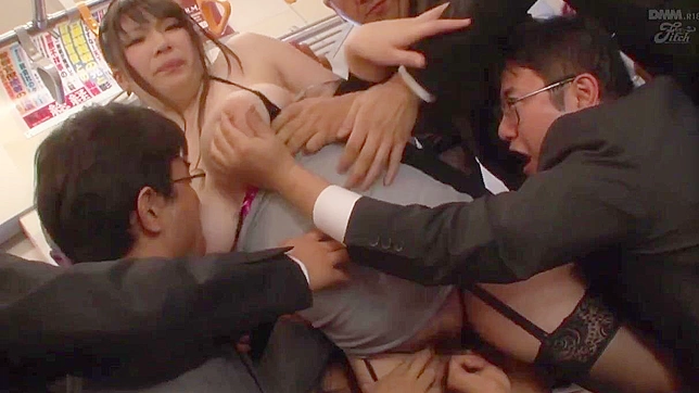 The Insatiable Japanese Receptionist's Colossal Tits on a Public Humiliating Ride