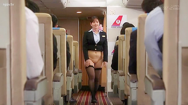 Passengers Get Serviced By Horny Japanese Flight Attendant on Plane