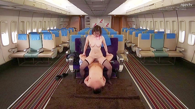 Japanese Flight Attendant Pleasures Passengers in Air as Whore