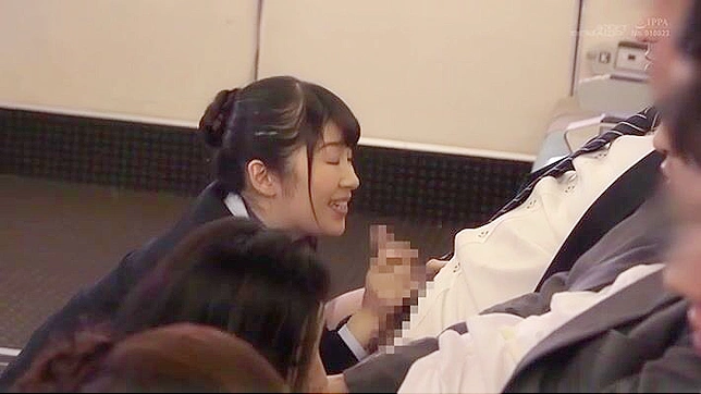 Hot Japanese Air Hostess Fucks Passengers on Flight as Whore