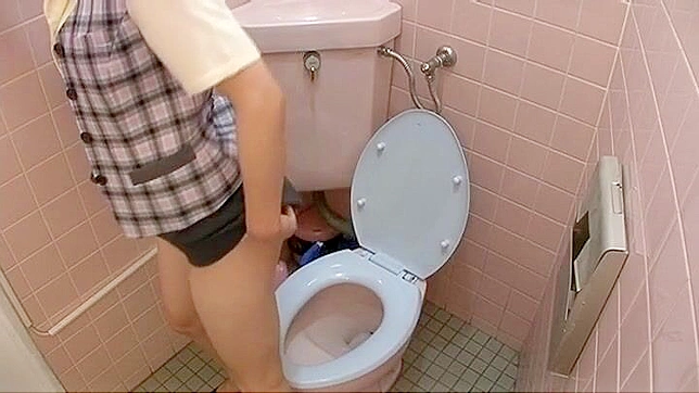 Japanese Office Lady Caught Masturbating Discreetly in the Toilet on Spy Cam