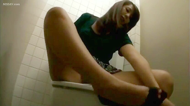 Voyeur Camera Captures Japanese Office Lady Masturbating in the Toilet