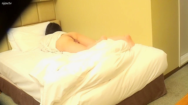 Japanese Woman Caught Masturbating in Hotel Room Unaware of Voyeur Hidden Camera