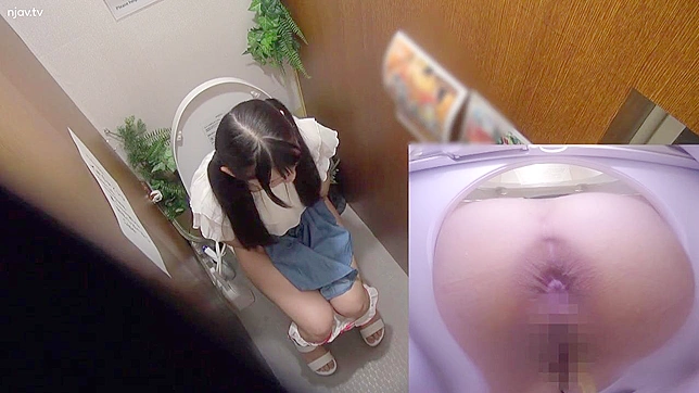 Hidden Camera, Slutty Japanese Girl A intensely masturbates in the toilet