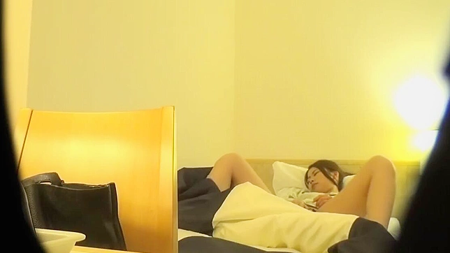 Voyeur Installs Secret Camera to Capture Japanese Woman Masturbating in Hotel Room