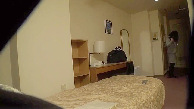 Japanese Woman Unaware as Voyeur Installs Hidden Camera to Catch Her Masturbation in Hotel Room