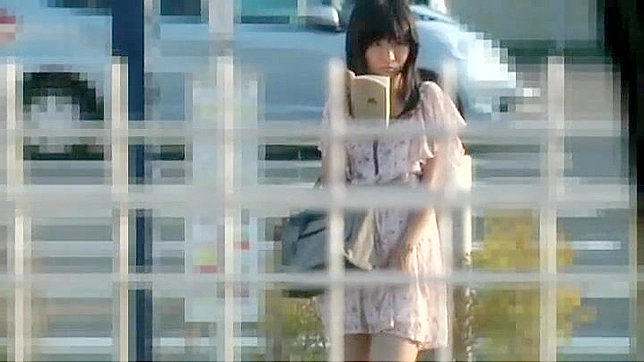 Voyeurism Captured on Camera, Japanese Girl Pleasuring Herself Outdoors, Risky Masturbation