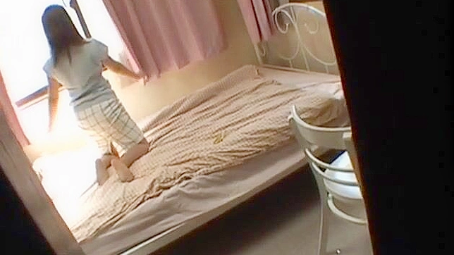 Perv son set up spy cam and films mom pleasuring herself masturbate