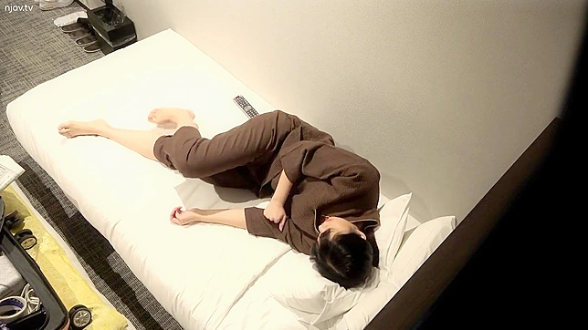 Hotel Owner Caught in the Act of Voyeurism Trying to Film Japanese Slut Masturbating