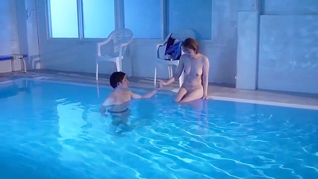 Fitness instructor steamy poolside encounter with cheating Asian housewife