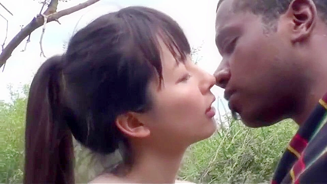Cute Asian tourist gets seeded by native African in wild sexcapade