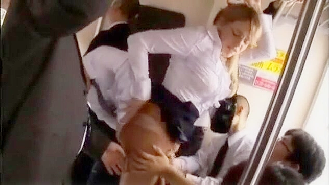 エッチな旅 - 電車の中で熟女がJAVの乗客に体を触られる