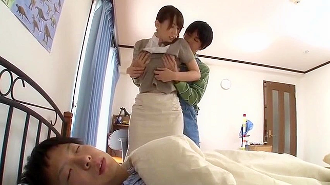 Yui Hatano Sick Day leads to Hot MILF Sex with her Son classmate