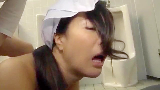 Anal Fucking of Toilet Cleaner Hottie by Stranger in Japan