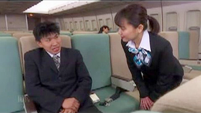 Steamy Encounter on Board - Friendly Japan Stewardess Satisfies Passenger