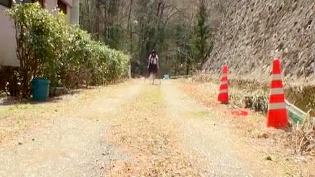 Defenseless on crutches, innocent Japan girl ravaged