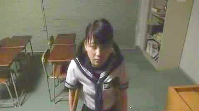 Defenseless on crutches, innocent Japan girl ravaged