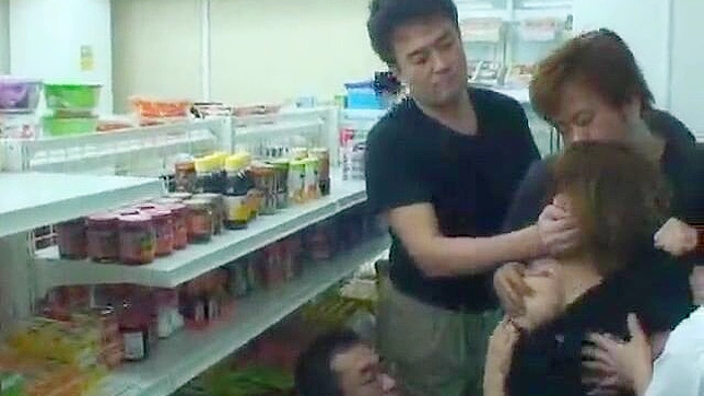 Nippon girl shocking grocery store assault by group of molesters