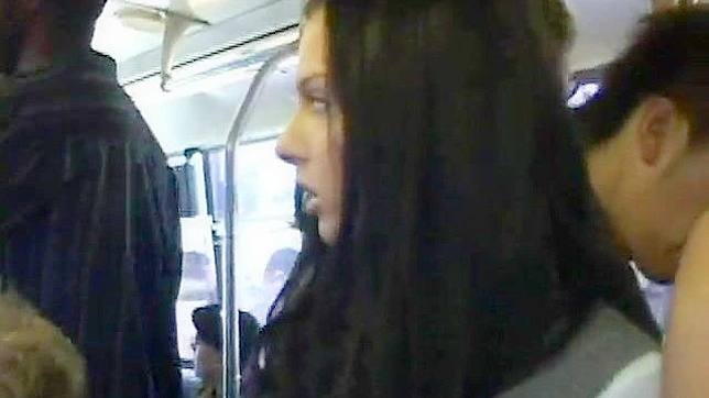 Molested at a bus by Asian men, brunette schoolgirl secret fantasy