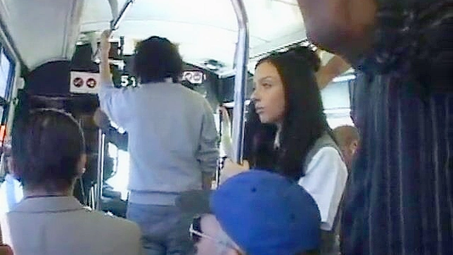 Molested at a bus by Asian men, brunette schoolgirl secret fantasy