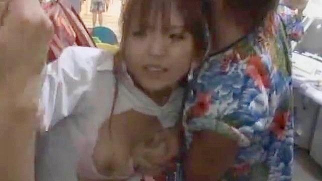 Sexy JAV Babe Gets Stalked by Molesters at the Pool and arcade