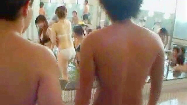 Girl Secret Encounter - Public Pool Pleasure in Japan