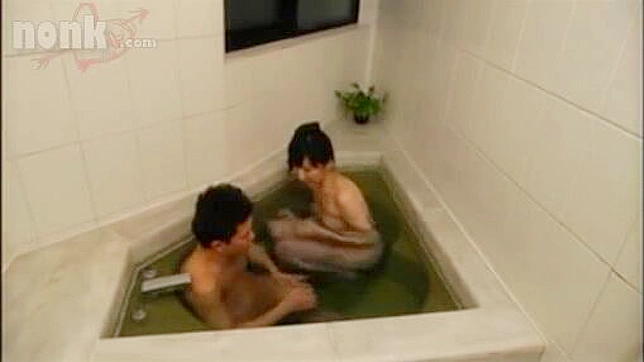 Hitomi Secret Bath Time Ritual with her Shy Stepson