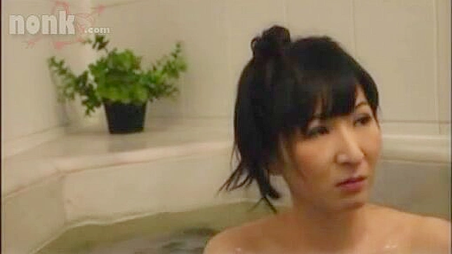 Hitomi Secret Bath Time Ritual with her Shy Stepson