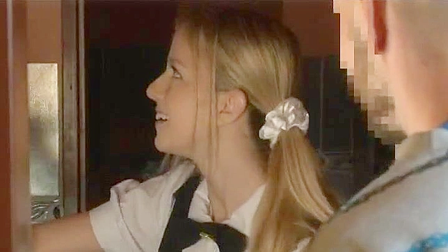 Grope Me, Baby! Blonde Waitress Abigaile Johnson Wild Encounter with a Japan Customer