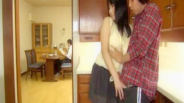 Japan MILF Hot Threesome with Young son and Cuckolded husband