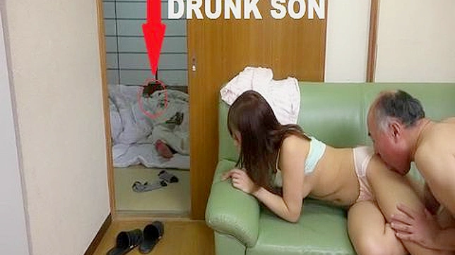 Taboo Family affair - Drunken old geek fucks daughter-in-law while son sleeps