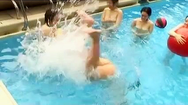 Oriental Teens Go Wild at Steamy Pool Bash