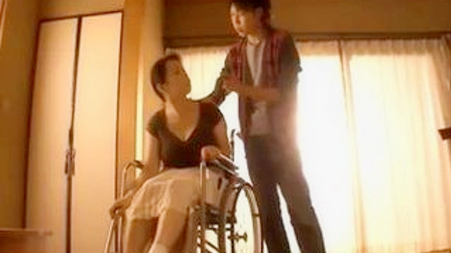 Mature Housewife in Wheelchair Gets Intimate with Young Boy