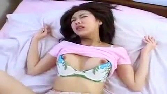 UNCENSORED Asian Slut Gets Plowed on the Bed
